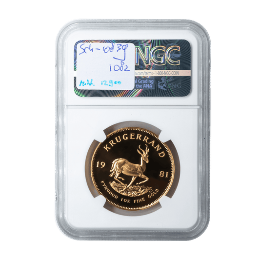 1981 Graded 1 Oz Proof Krugerrand PF68 Ultra Cameo
