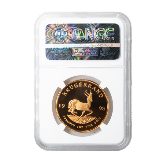 1998 Graded 1 Oz Proof Krugerrand PF69 Ultra Cameo