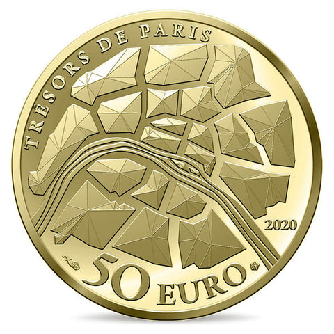 Treasures of Paris Champs Elysées 50 € 1/4oz Gold 2020