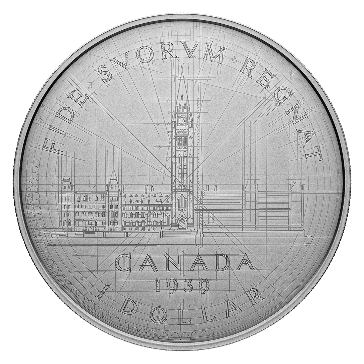 Emanuel Hahn’s Original Sketch: Parliament - 5oz Fine Silver Coin-The Scoin Shop