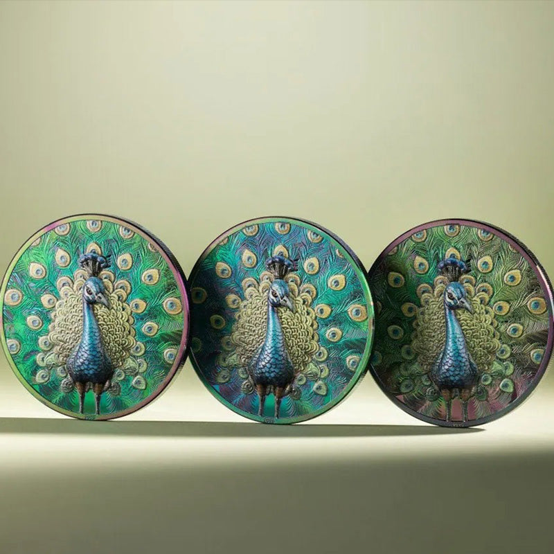 2025 Cook Islands Spectrum Peacock 1 oz Silver Colorized Proof Coin-The Scoin Shop