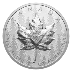 2024 1oz Pure Silver Maple Leaf Coin – Ultra High Relief