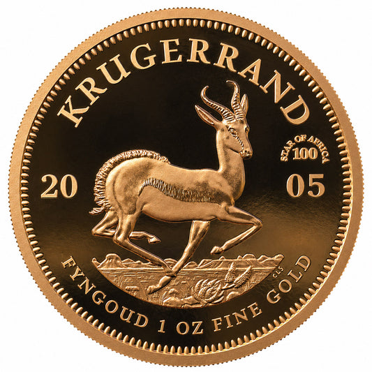 2005 1oz Gold Mint Marked 100 Year Star of Africa Krugerrand Launch Set