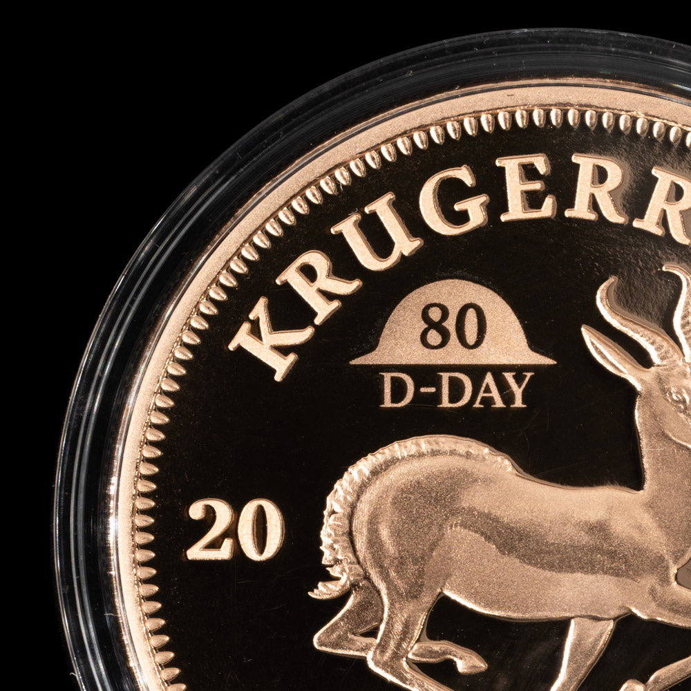 Krugerrand 80th Anniversary of D-Day Proof Privy Mark 1 oz Gold Coin