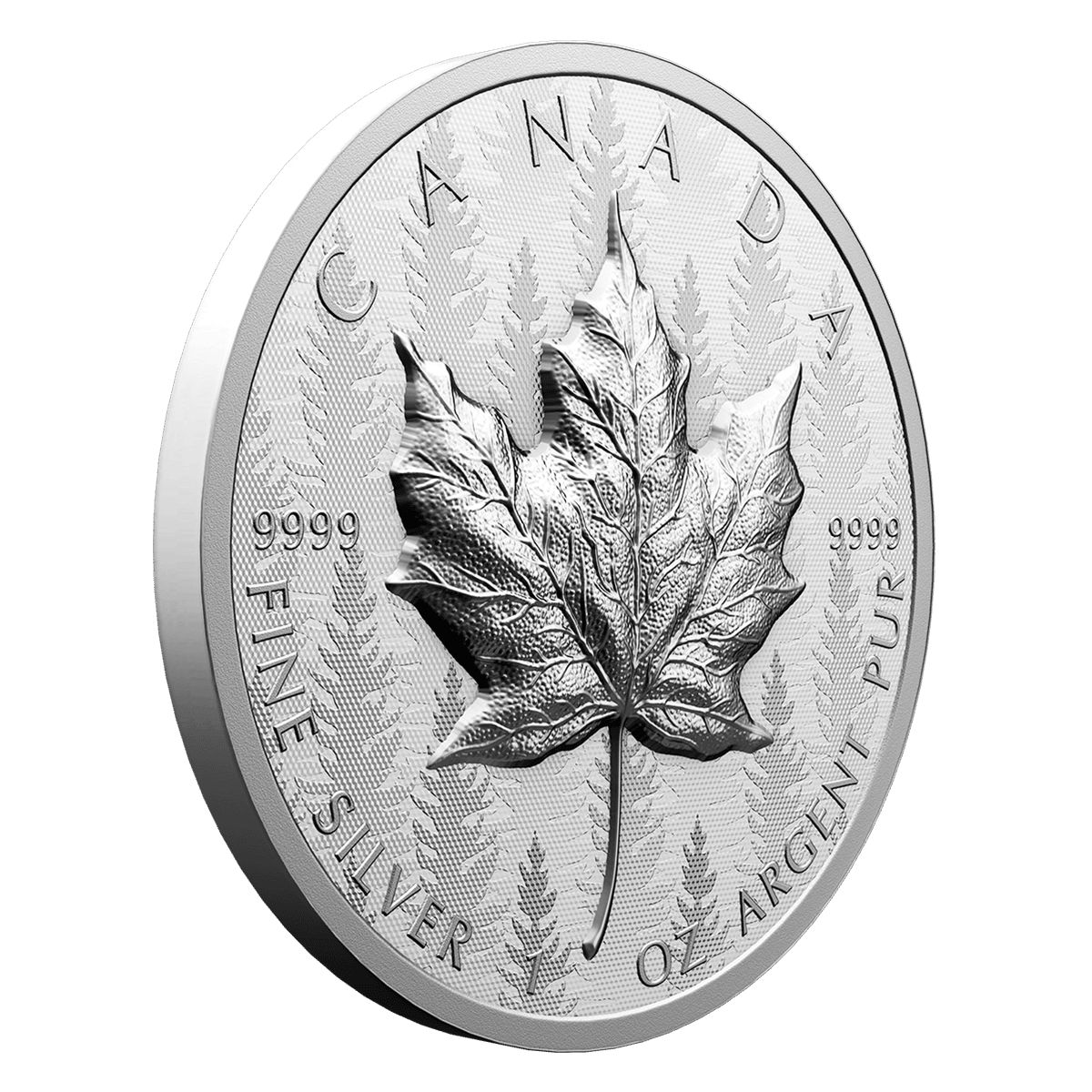 2024 1oz Pure Silver Maple Leaf Coin – Ultra High Relief