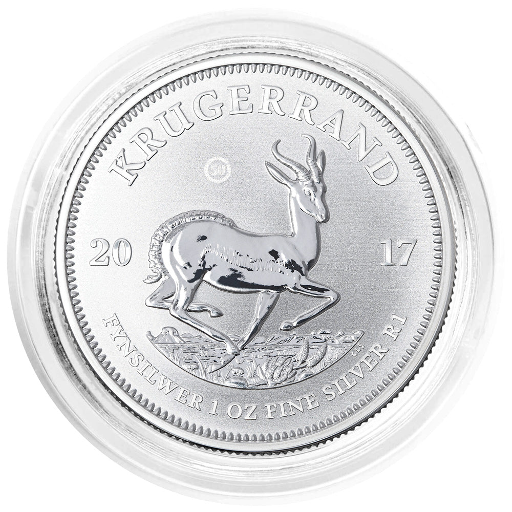 Krugerrand 1oz Silver 2017 Mintmark-The Scoin Shop