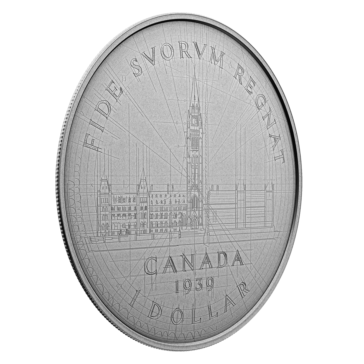 Emanuel Hahn’s Original Sketch: Parliament - 5oz Fine Silver Coin