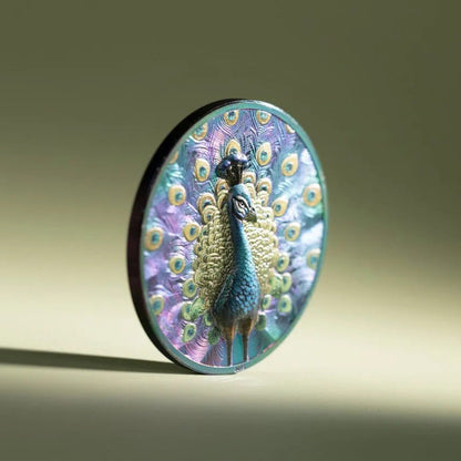 2025 Cook Islands Spectrum Peacock 1 oz Silver Colorized Proof Coin-The Scoin Shop