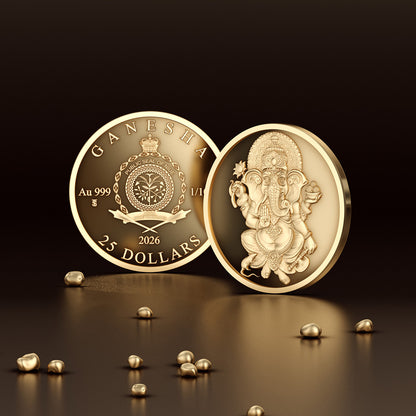 2026 Ganesha 1/10 oz Gold Proof Coin