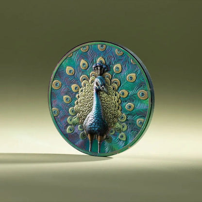 2025 Cook Islands Spectrum Peacock 1 oz Silver Colorized Proof Coin-The Scoin Shop