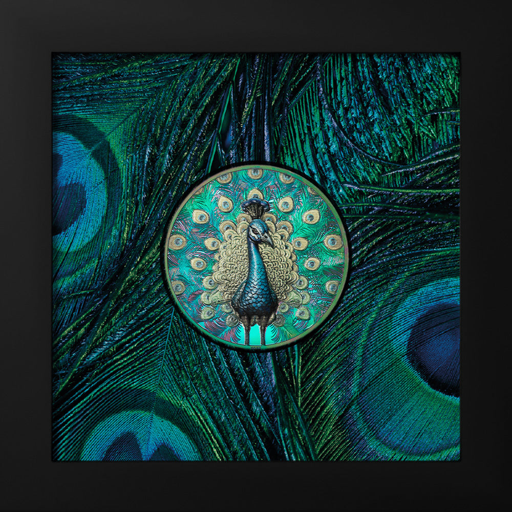 2025 Cook Islands Spectrum Peacock 1 oz Silver Colorized Proof Coin-The Scoin Shop