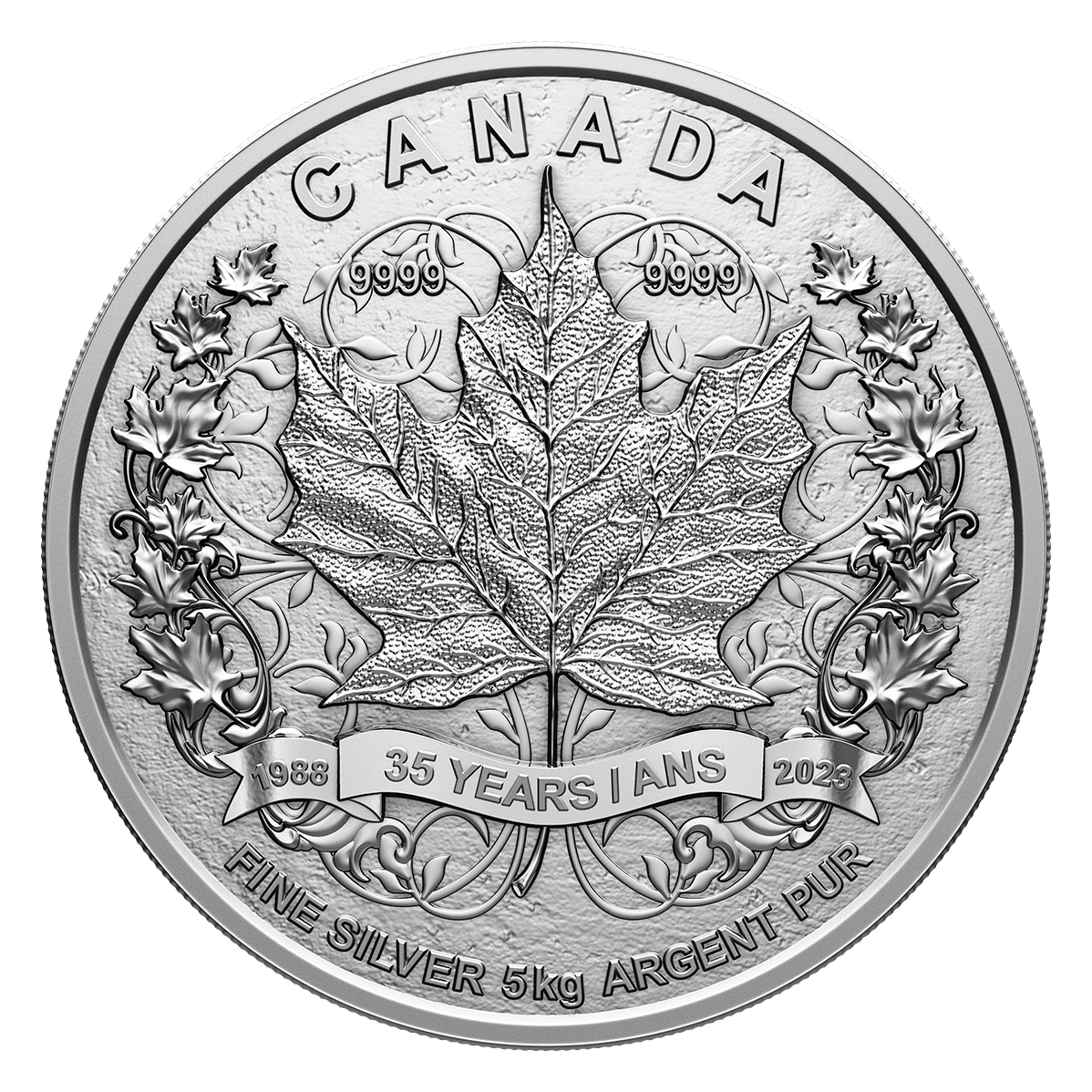 35th Anniversary of the Silver Maple Leaf - 5 Kilo Pure Silver Coin