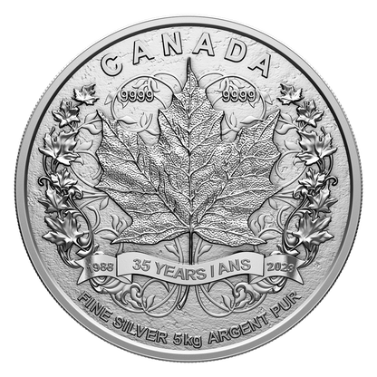 35th Anniversary of the Silver Maple Leaf - 5 Kilo Pure Silver Coin-The Scoin Shop