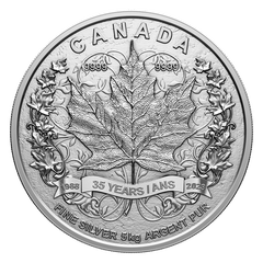 35th Anniversary of the Silver Maple Leaf - 5 Kilo Pure Silver Coin