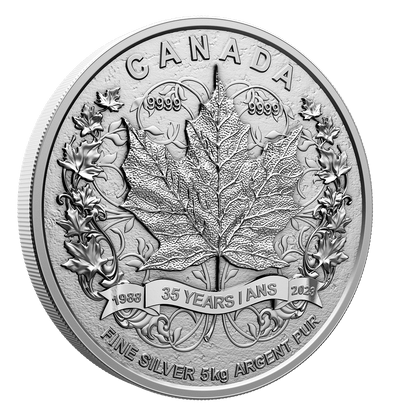 35th Anniversary of the Silver Maple Leaf - 5 Kilo Pure Silver Coin-The Scoin Shop