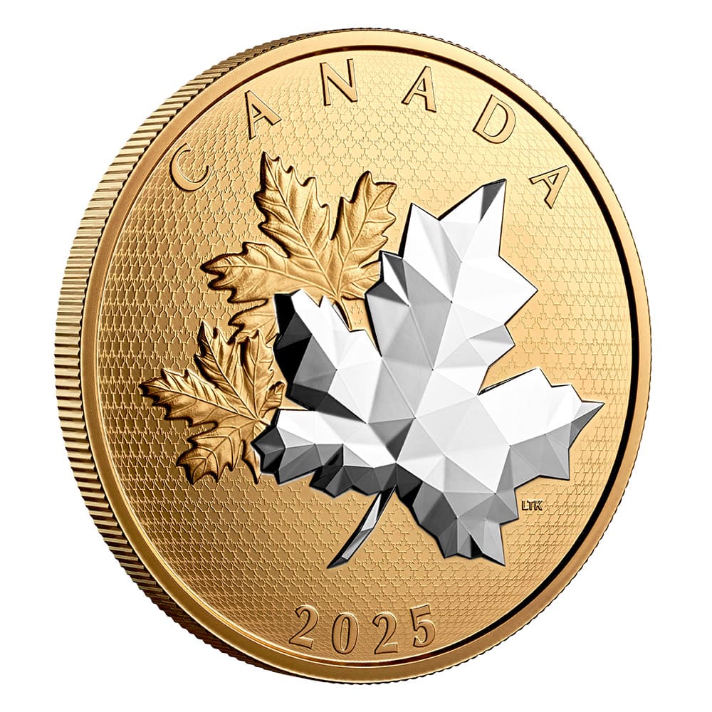 Canadian Maple Leaves in Motion 5oz Silver