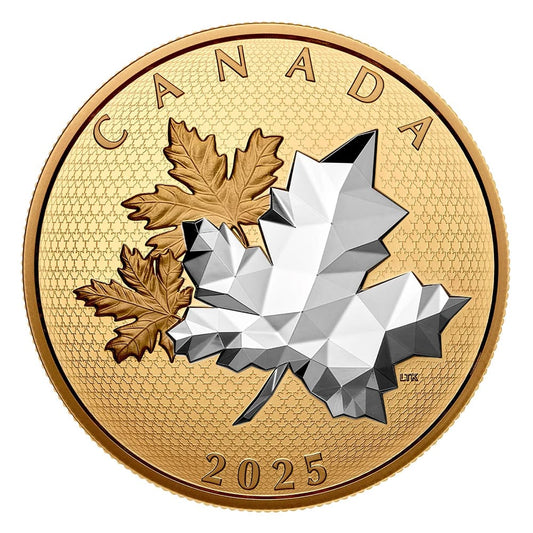 Canadian Maple Leaves in Motion 5oz Silver