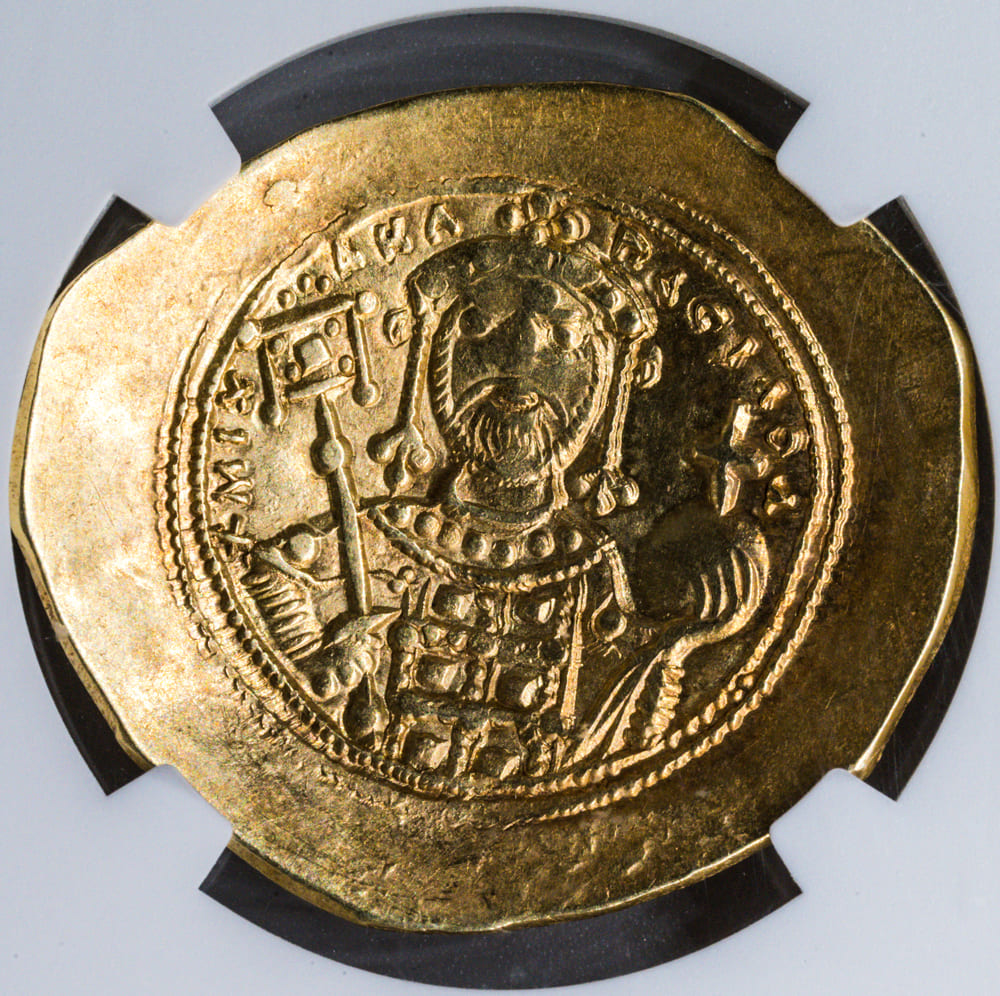 Michael VII Doukas – Histamenon Nomisma (Christ Bust / Inverse Die Flaw)