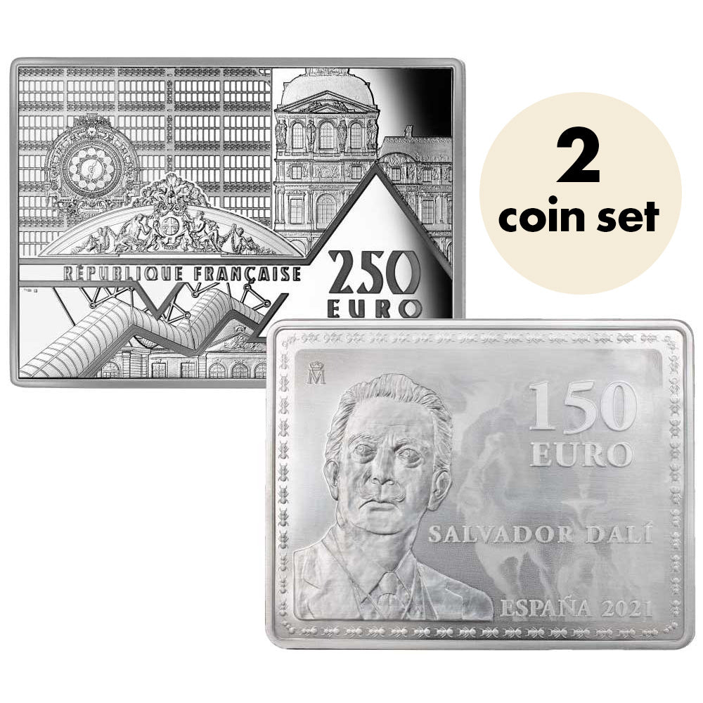 Salvador Dalí Twin Set – "The Persistence of Memory" and "The Temptation of St. Anthony" Silver Coins 2021-The Scoin Shop