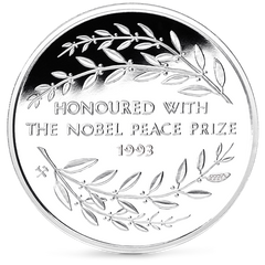 Mandela Nobel Laureate Platinum and Palladium 2 Coin Twin Set