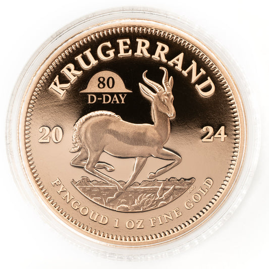 Krugerrand 80th Anniversary of D-Day Proof Privy Mark 1 oz Gold Coin