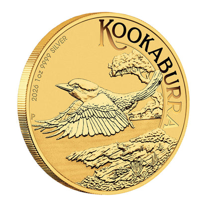 Kookaburra 35th Anniversary 2025 1oz Silver Gold-Plated Coin
