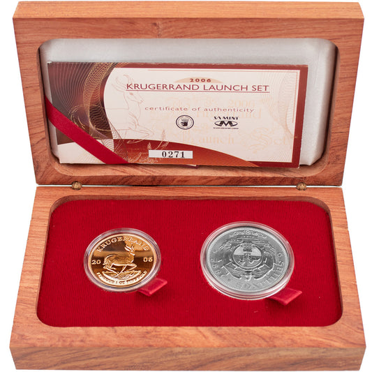 2006 Krugerrand Special Launch Set - 5 Shilling ZAR Replica & Berlin Mint Mark