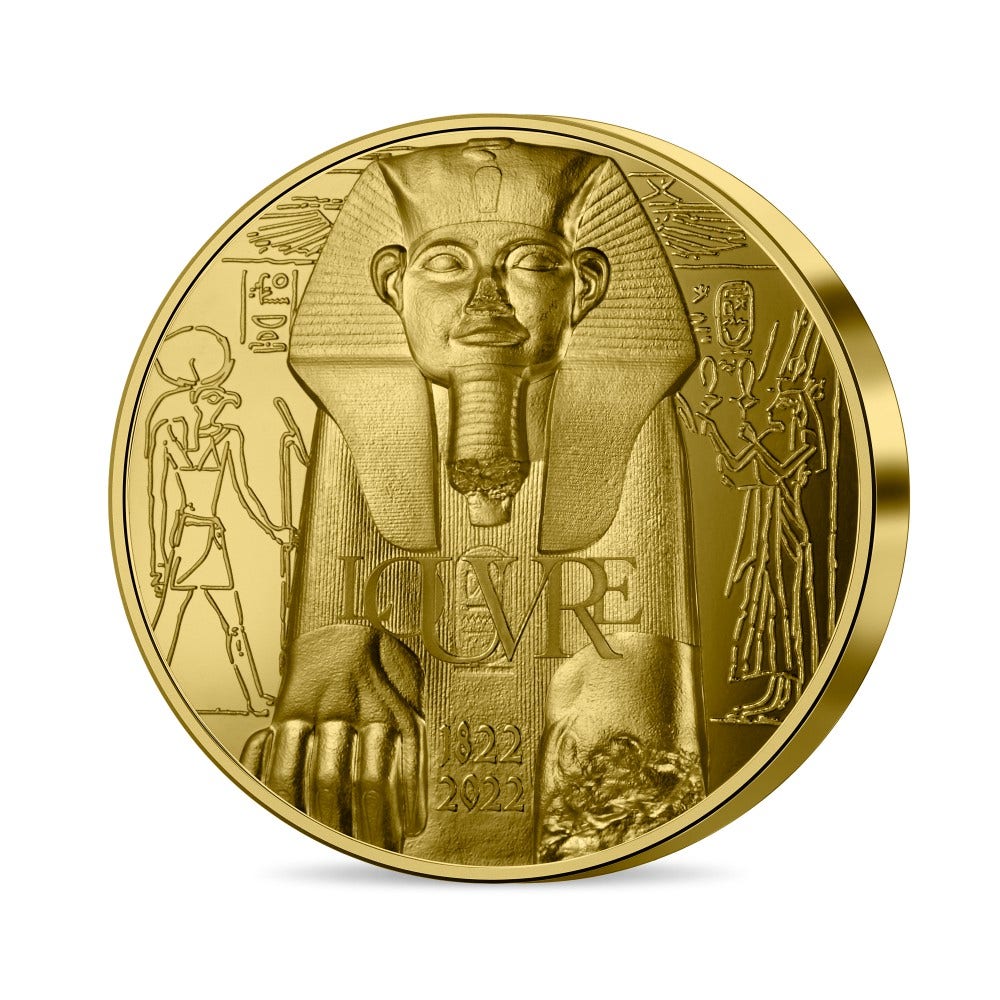 The Louvre Museum Gold Collectible Coin