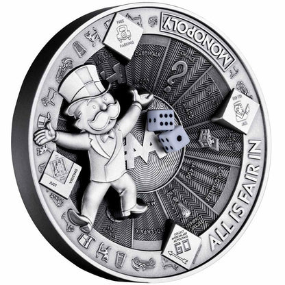 Monopoly® 10 oz Silver Multi-Layer Coin