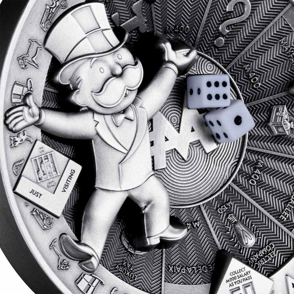 Monopoly® 10 oz Silver Multi-Layer Coin