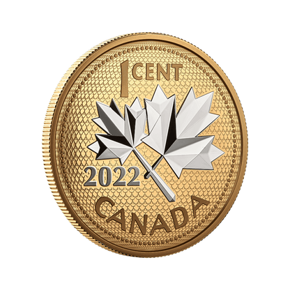 2022 Farewell to the Penny 5 oz. Pure Silver Reverse Gold-Plated Coin-The Scoin Shop