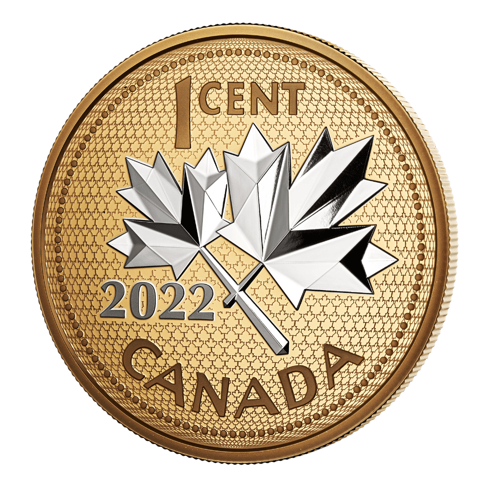 2022 Farewell to the Penny 5 oz. Pure Silver Reverse Gold-Plated Coin-The Scoin Shop