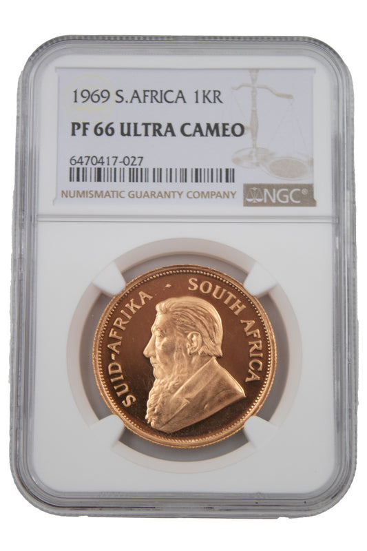 Krugerrand Proof PF 66 Ultra Cameo 1969 1oz-The Scoin Shop