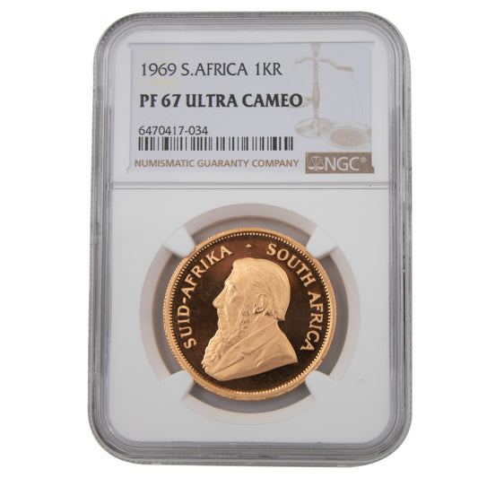 Krugerrand Proof PF 67 Ultra Cameo 1969 1oz