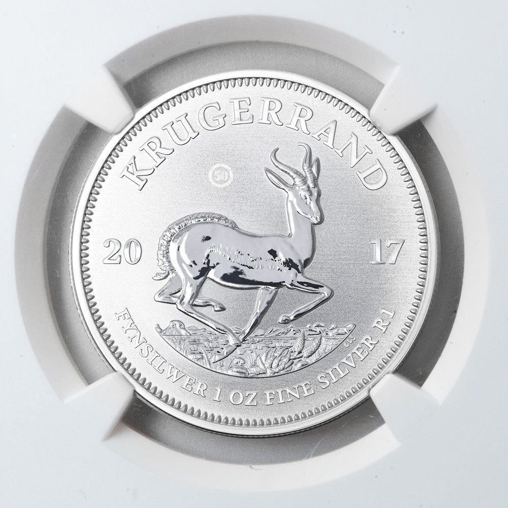 Krugerrand 1oz Silver 2017 PU Graded Slabs-The Scoin Shop