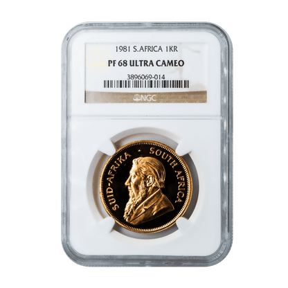1981 Graded 1 Oz Proof Krugerrand PF68 Ultra Cameo-The Scoin Shop
