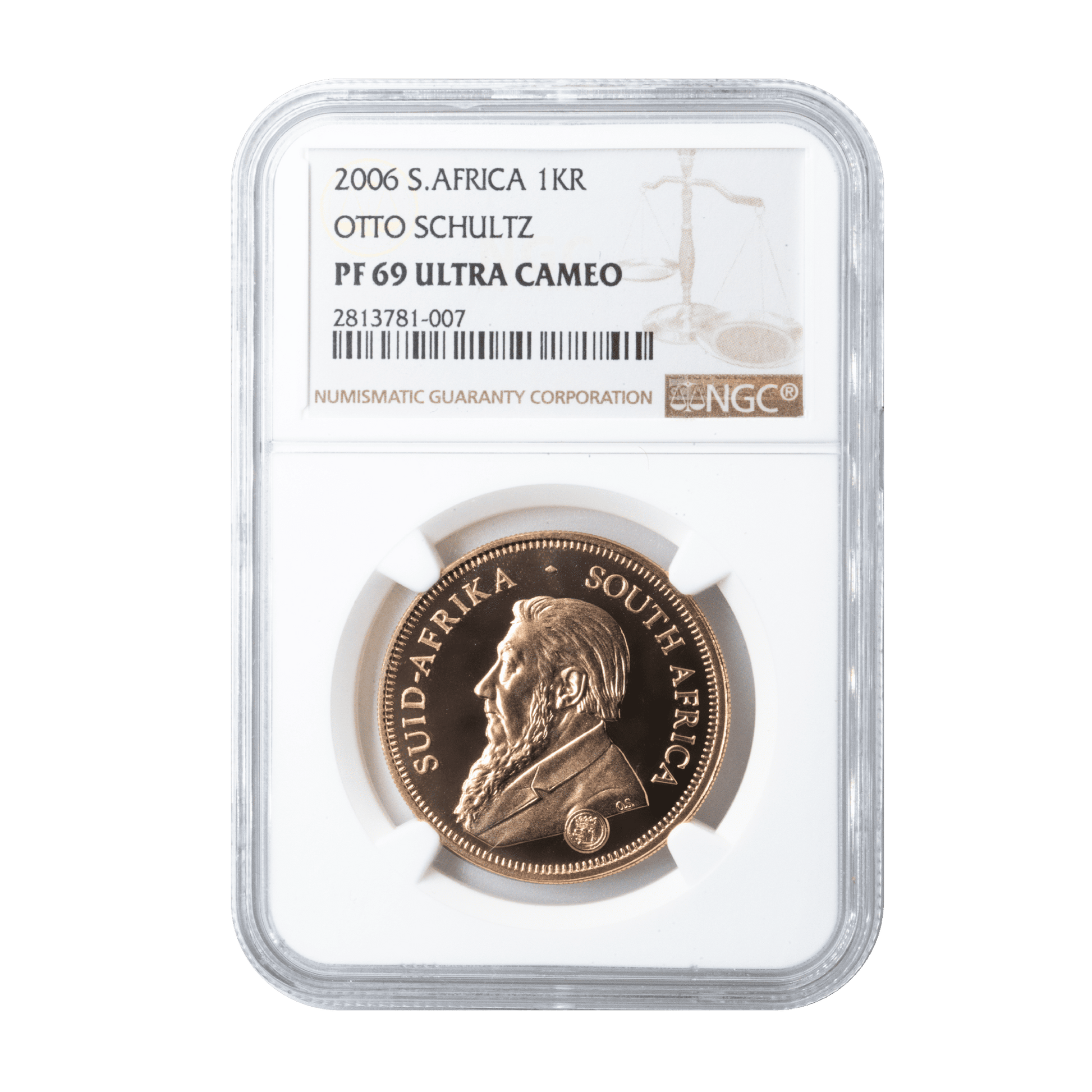 2006 Graded 1 Oz Proof Krugerrand Otto Schulz PF69 Ultra Cameo-The Scoin Shop