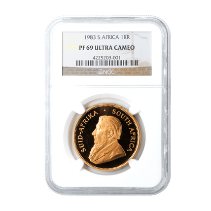 1983 Graded 1 Oz Proof Krugerrand PF69 Ultra Cameo-The Scoin Shop