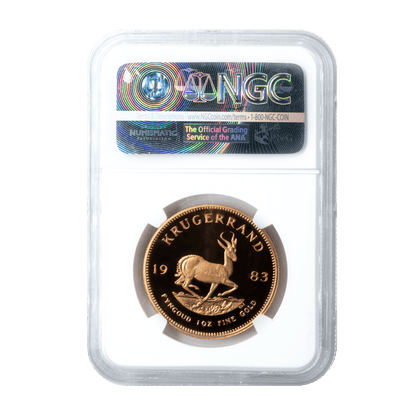 1983 Graded 1 Oz Proof Krugerrand PF69 Ultra Cameo-The Scoin Shop