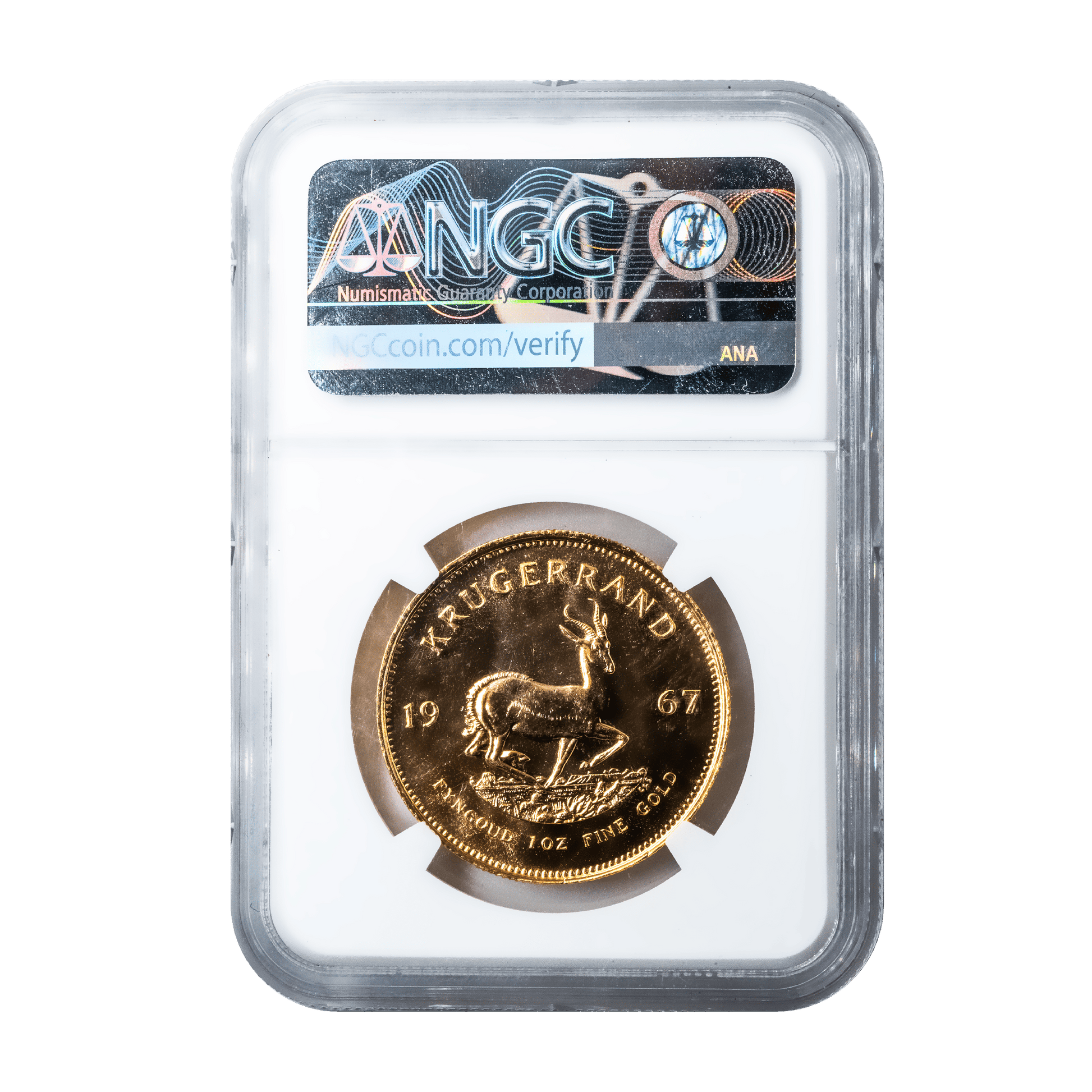 1967 Graded 1 Oz Proof Krugerrand MS 65-The Scoin Shop