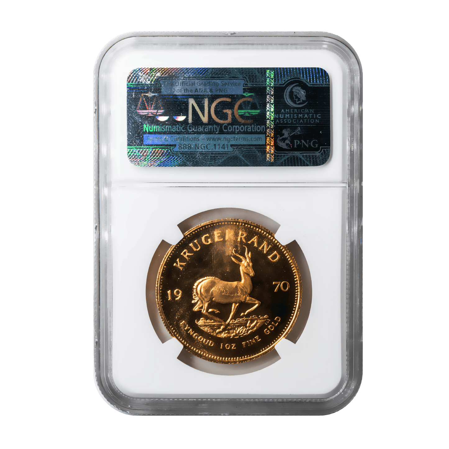 1970 Graded 1 Oz Proof Krugerrand PF 67 Ultra Cameo