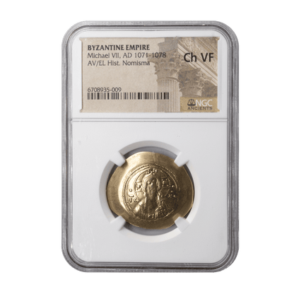 Michael VII Doukas – Histamenon Nomisma (Christ Bust / Inverse Die Flaw)-The Scoin Shop