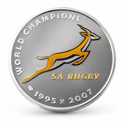 2011 Mandela Rugby 1oz Proof Silver Medallion