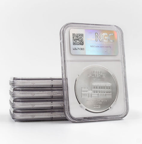 The Nobel 1 Oz Silver: NGC Graded First Day Of Issue