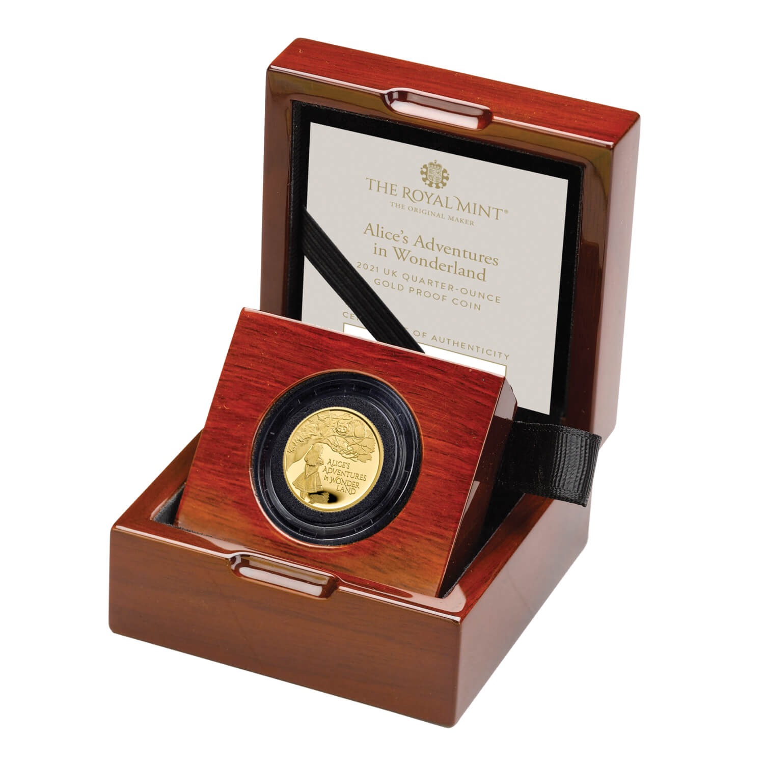 Alice's Adventures in Wonderland 2021 UK 1/4oz Gold Proof Coin