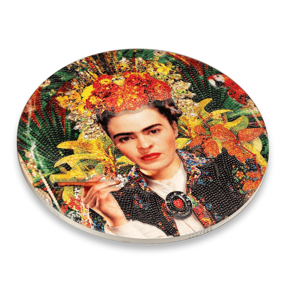 Frida Kahlo La Maravilla | Great Micromosaic Passion II 3oz Silver Coin