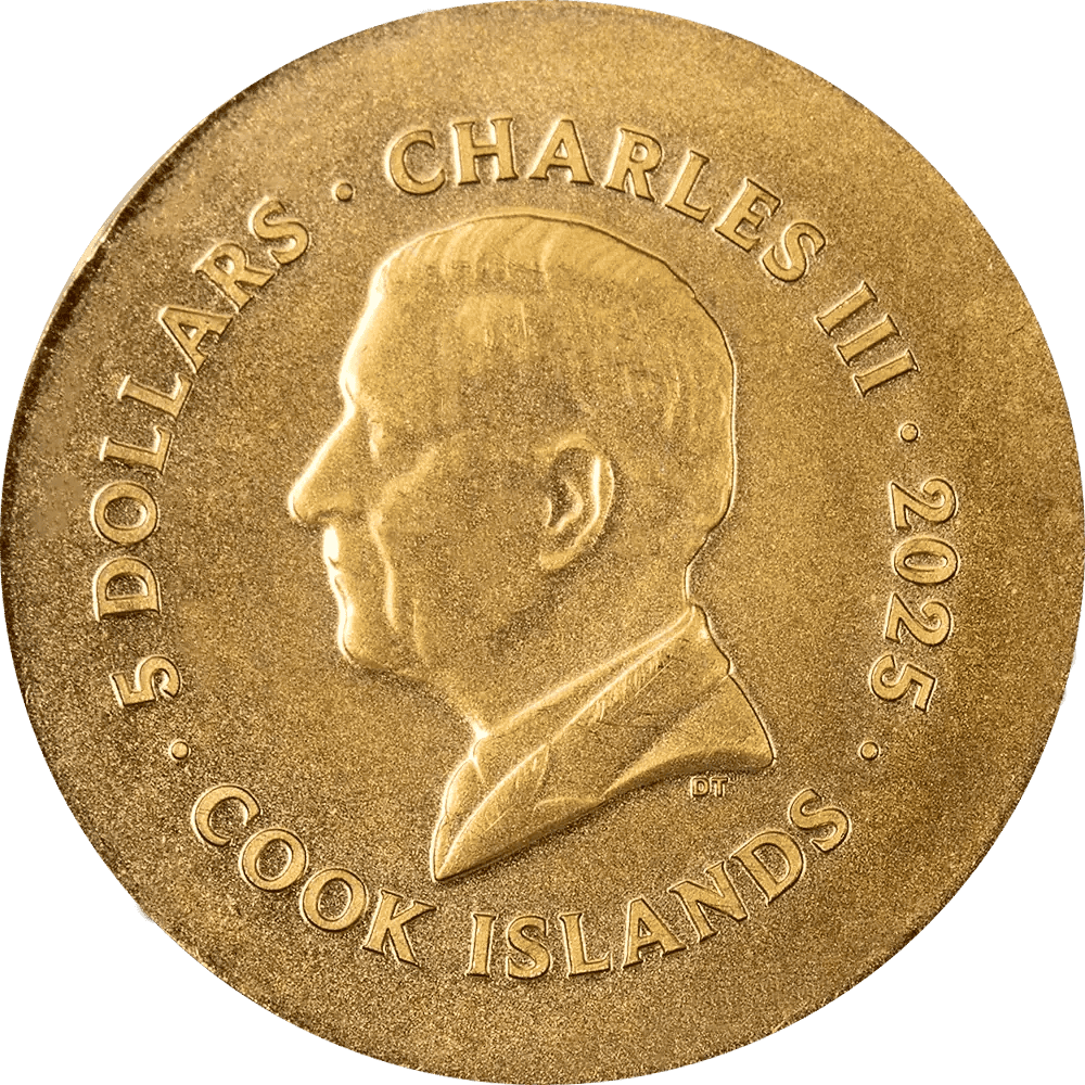 Leon Numismatic Icons 1/2 Gram Gold Coin Cook Islands 2025 Silk Finish