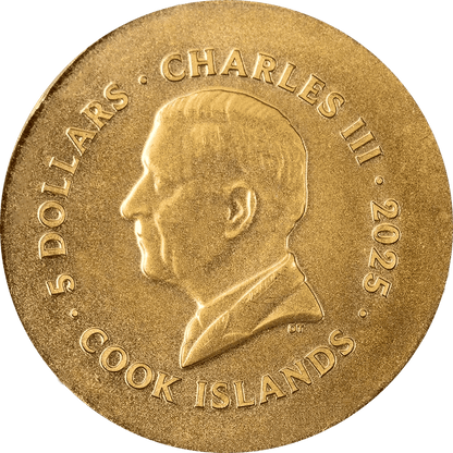 Leon Numismatic Icons 1/2 Gram Gold Coin Cook Islands 2025 Silk Finish