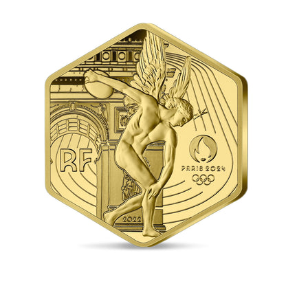 Genie & the Arc de Triomphe Hexagonal 2022 Gold Coin