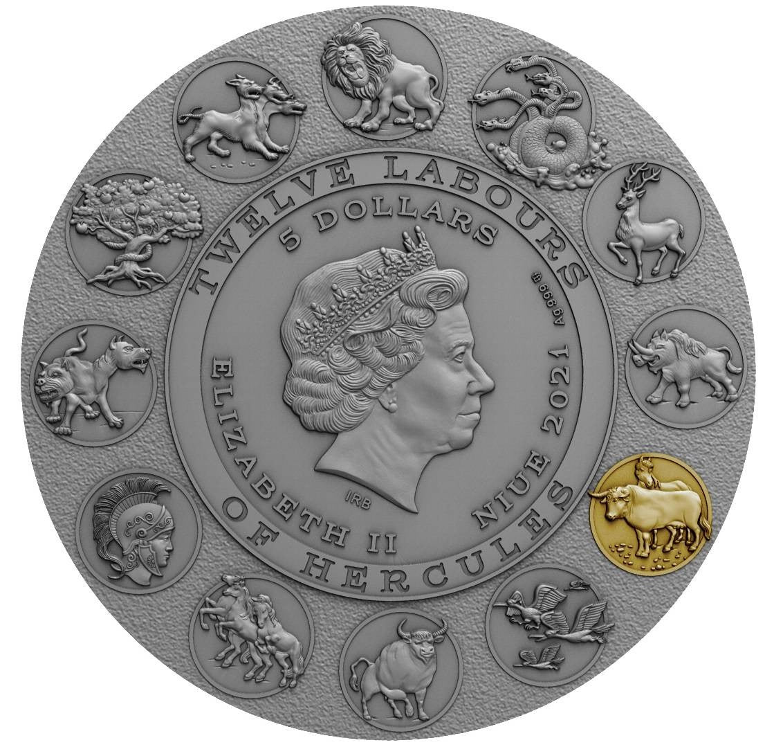 Twelve Labours of Hercules 2oz Silver Coin-The Scoin Shop